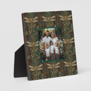 Vintager Jugendstil-Drachenfliege Fotoplatte