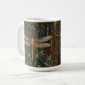 Vintager Jugendstil-Drachenfliege Kaffeetasse (Vorderseite Links)