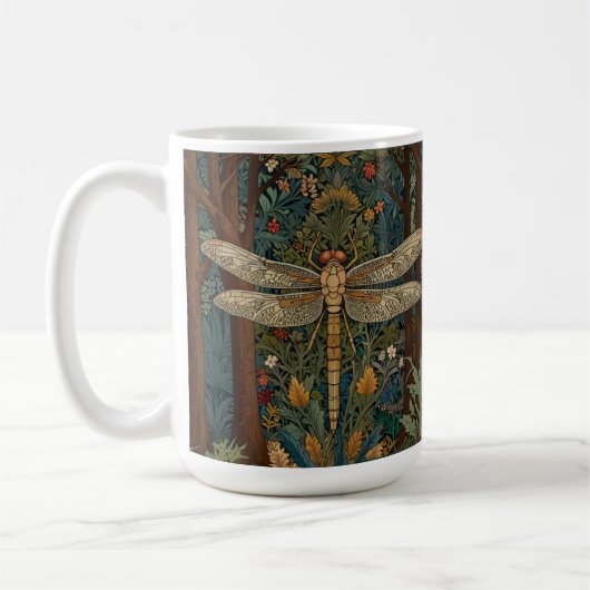 Vintager Jugendstil-Drachenfliege Kaffeetasse (Links)