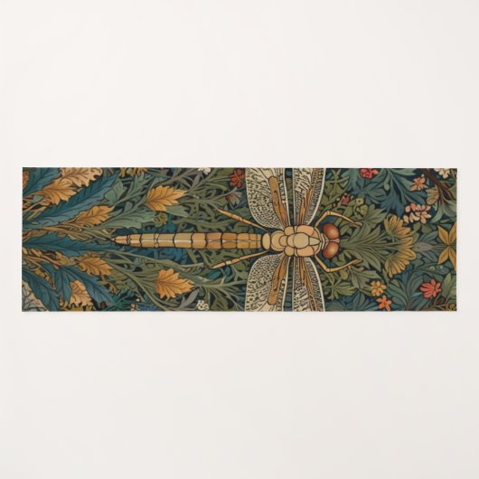 Vintager Jugendstil-Drachenfliege Yogamatte (Vorderseite (Horizontal))