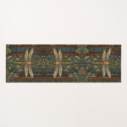Vintager Jugendstil-Drachenfliege Yogamatte (Vorderseite (Horizontal))