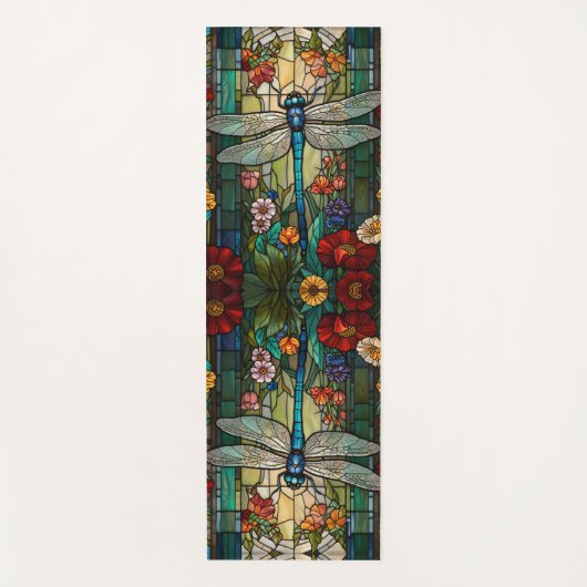 Vintager Jugendstil-Drachenfliege Yogamatte (Vorderseite)