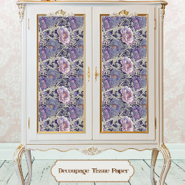 Vintager Jugendstil Elegant Lila & rosa Seidenpapier