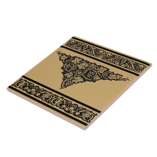 Vintager Jugendstil Grapevine Fliese (Seite)