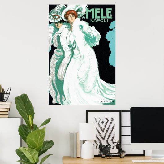 Vintager Jugendstil, Italien Mode und Extravagante Poster (Heimbüro)