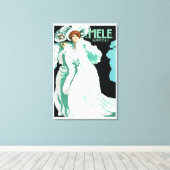 Vintager Jugendstil, italienische Mode, Extravagan Leinwanddruck (Insitu (Holzboden))