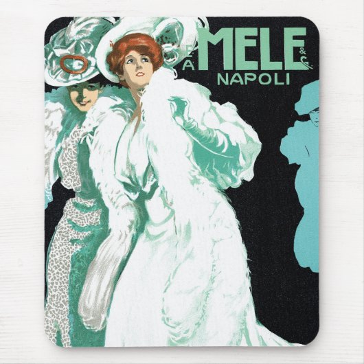 Vintager Jugendstil, italienische Mode, Extravagan Mousepad (Vorne)