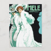 Vintager Jugendstil, italienische Mode, Extravagan Postkarte (Vorderseite)