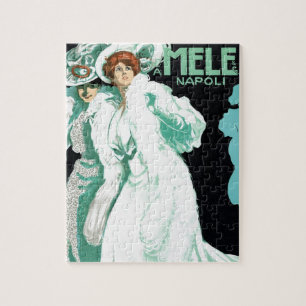 Vintager Jugendstil, italienische Mode, Extravagan Puzzle