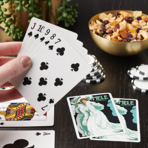 Vintager Jugendstil, italienische Mode, Extravagan Spielkarten