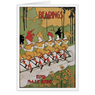 Vintager Jugendstil, Lager Tandem Fahrrad