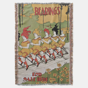 Vintager Jugendstil, Lager Tandem Fahrrad Decke