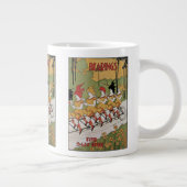 Vintager Jugendstil, Lager Tandem Fahrrad Jumbo-Tasse (Rechts)
