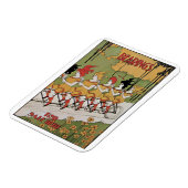 Vintager Jugendstil, Lager Tandem Fahrrad Magnet (Linke Seite)