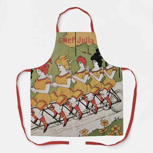Vintager Jugendstil, Lager Tandem Fahrrad Schürze (Vorderseite)