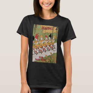 Vintager Jugendstil, Lager Tandem Fahrrad T-Shirt