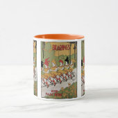 Vintager Jugendstil, Lager Tandem Fahrrad Tasse (Zentrum)