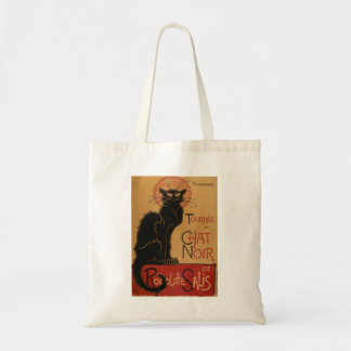 Vintager Jugendstil Le Chat Noir Black Cat Tragetasche