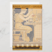 Vintager Jugendstil, Liebe erobert alle Wissenscha Briefpapier (Vorne/Hinten)