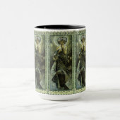 Vintager Jugendstil-Mond von Alphonse Mucha Tasse (Zentrum)