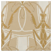 Vintager Jugendstil Pracht Mantis Muster Stoff (Nahaufnahme)