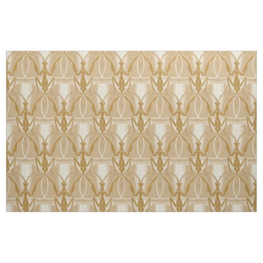 Vintager Jugendstil Pracht Mantis Muster Stoff (Fat Quarter (45,7 x 55,9 cm))