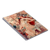 Vintager Jugendstilfall von Alfons Mucha Notizblock (Rechte Seite)