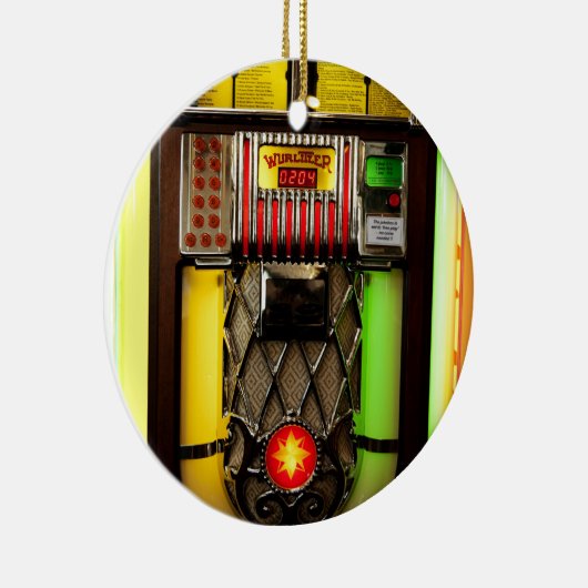 Vintager Jukebox Keramik Ornament (Rechts)