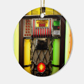 Vintager Jukebox Keramik Ornament (Links)