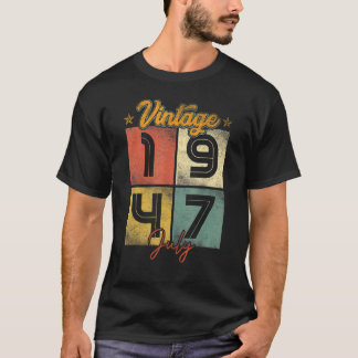 Vintager Juli 1947 75 Jahre alt T-Shirt