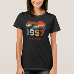 Vintager Juli 1957 Ursprünglicher Teil 65 Jahre al T-Shirt