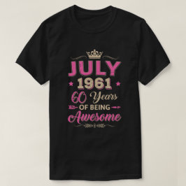 Vintager Juli 1961 60. Geburtstagsgeschenk Phantas T-Shirt