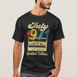 Vintager Juli 1971 Cassette Tape 50. Geburtstag De T-Shirt