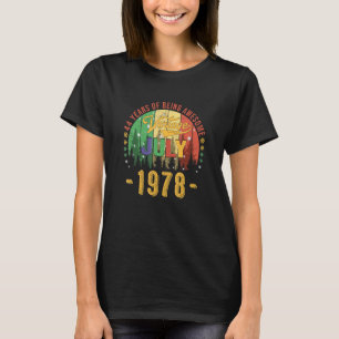 Vintager Juli 1978 44 Jahre alt 44. Geburtstag Awe T-Shirt