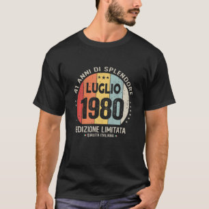 Vintager Juli 1980 Frauengeschenk 41. Geburtstag T-Shirt