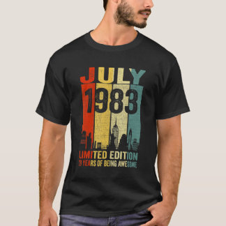 Vintager Juli 1983 39 Geburtstag 39 Jahre alt 1983 T-Shirt