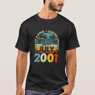 Vintager Juli 2001 20 Jahre alt 20. Geburtstag Ret T-Shirt
