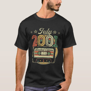 Vintager Juli 2001 Kassette Tape 20. Geburtstag De T-Shirt