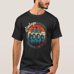 Vintager Juli 2006 16 Jahre alter Geburtstag T-Shirt