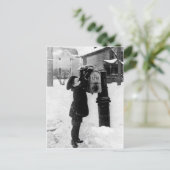 Vintager Junge im Foto Postkarte (Stehend Vorderseite)