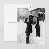 Vintager Junge im Foto Postkarte (Vorne/Hinten)