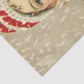 Vintager Junge im Schnee Seidenpapier (Detail)