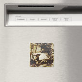 Vintager Junge mit Hund auf Erholung Magnet (In Situ (Geschirrspüler))