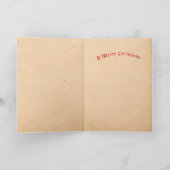 Vintager Junge & Pit Bull Weihnachtskarte Feiertagskarte (Innenseite)