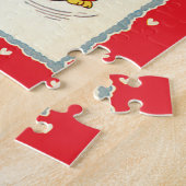 Vintager Junge Rette ein Kätzchen von Racing Welpe Puzzle (Seite)