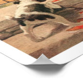 Vintager Junge und Welpenposter Poster (Ecke)