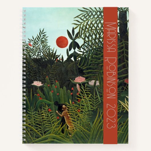 Vintager Jungle Landscape Bullet Journal Rechter N Notizblock (Vorderseite)