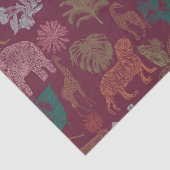 Vintager Jungle Safari Pink Seidenpapier (Detail)