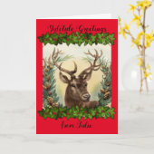 Vintager Jungstag Yuletide Karte (Gelbe Blume)