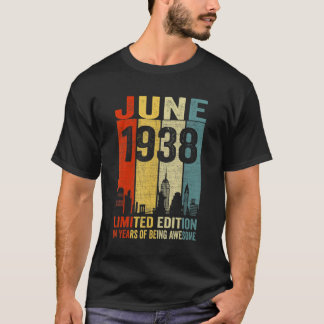 Vintager Juni 1938 84 Geburtstag 84 Jahre alt 1938 T-Shirt